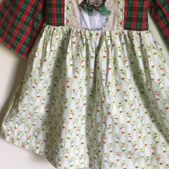 1970’s Handmade Vintage Snowman Gingham dress - Picture 7 of 8